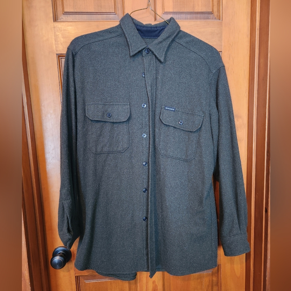 Woolrich Green wool blend shirt size large